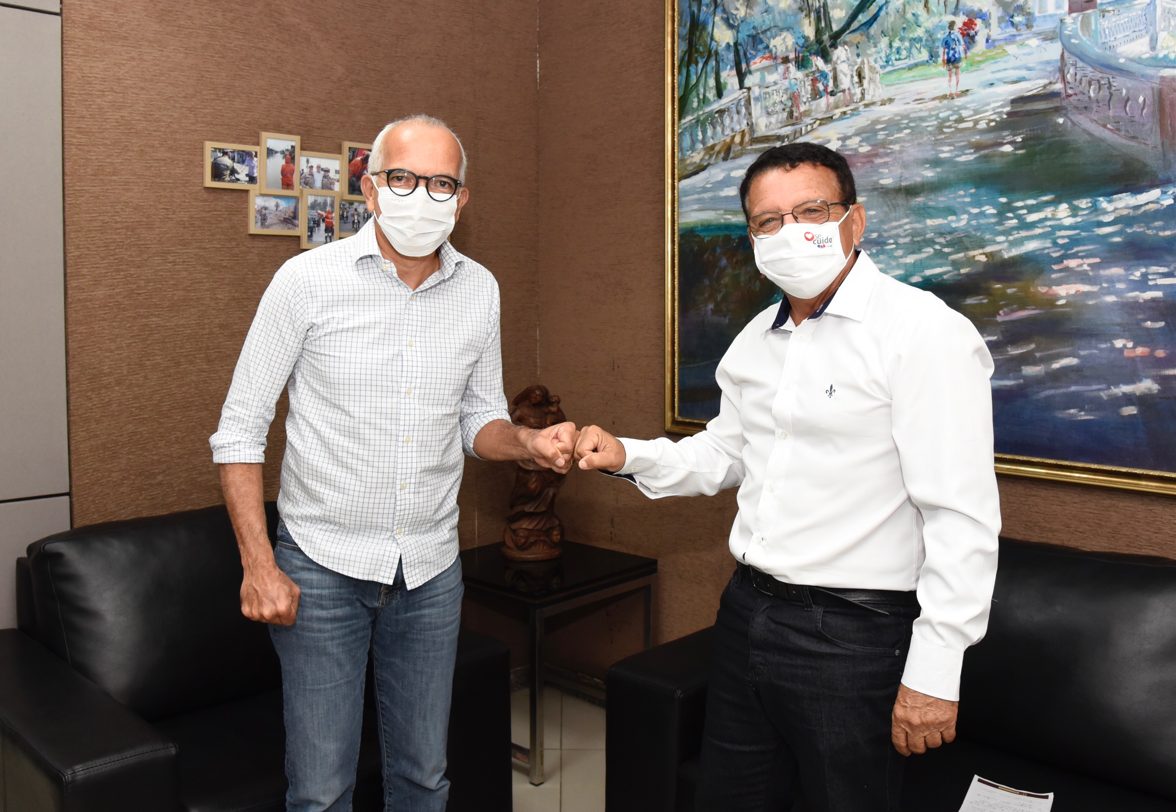 Edvaldo recebe o prefeito da Barra dos Coqueiros e discute licitação do transporte público - SMTT Aracaju